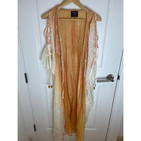 Orange and Cream Scarf Wrap - Picture 1 of 16